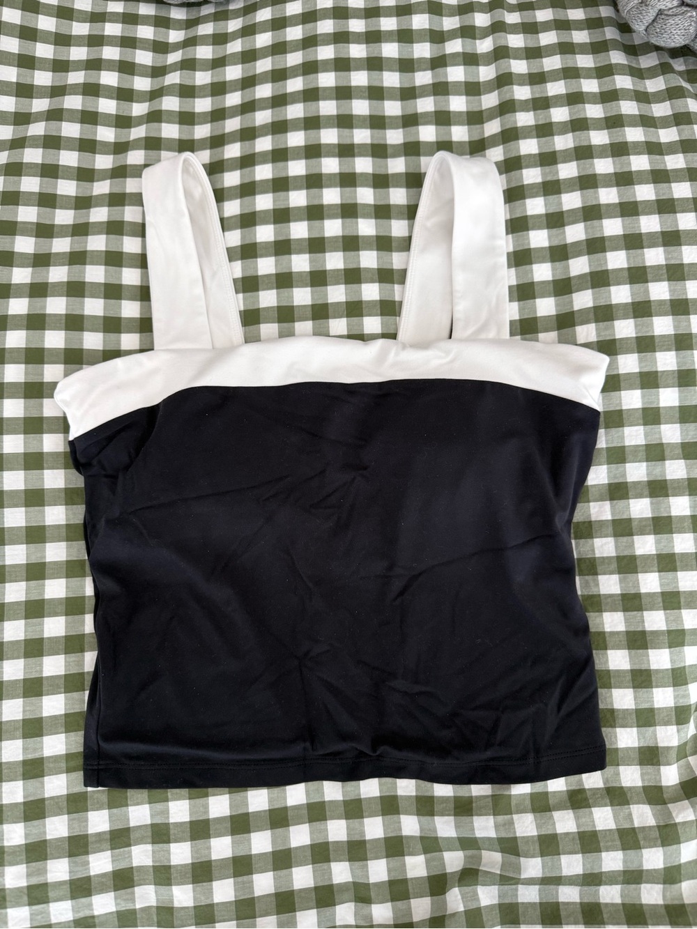 Target Black and White Square-Neck Tank